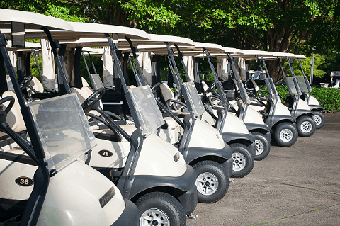 Rental fleet lined up for the day